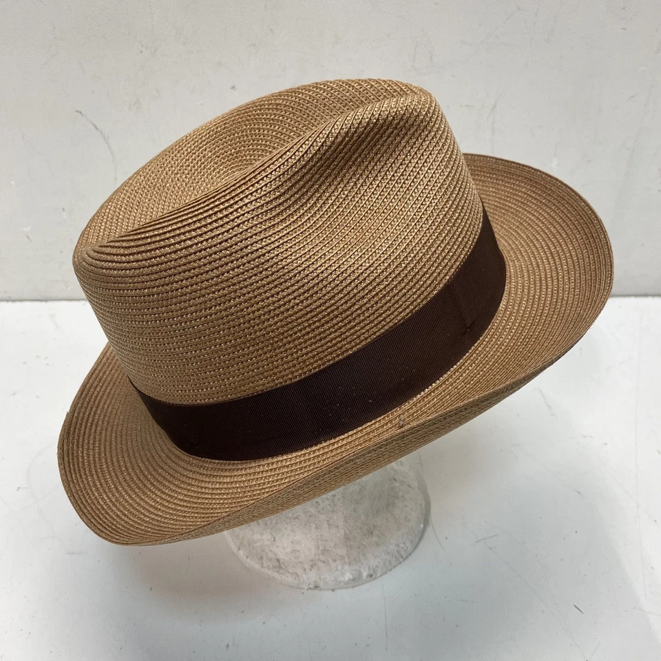 Dobbs Beige Woven Fedora Women's Size 8 - Image 4 of 4
