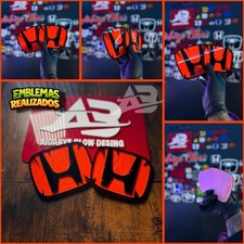 Custom Orange Black Emblem For Honda Accord 2017 Name Background Design 