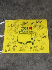 MULTI SIGNED AUTOGRAPH 2025 Masters Flag Rory Mcilroy