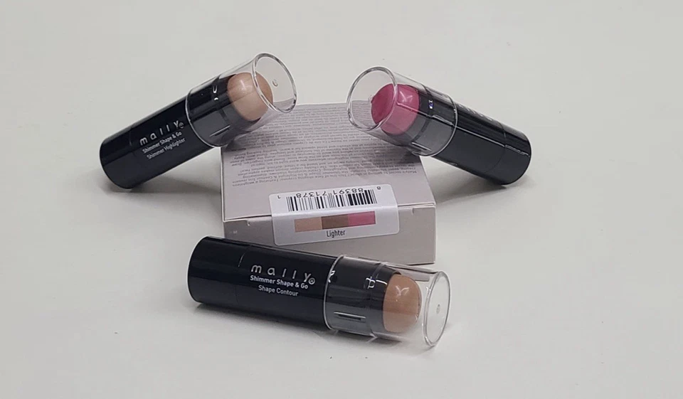 Mally Beauty Shimmer Shape & Go Highlight & Contour Trio Encendedor 3x0,21 OZ Foto 2 de 4