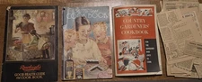 Vintage 1935 McNess 1928 Rawleigh's 1963 Country Gardener's cookbooks 
