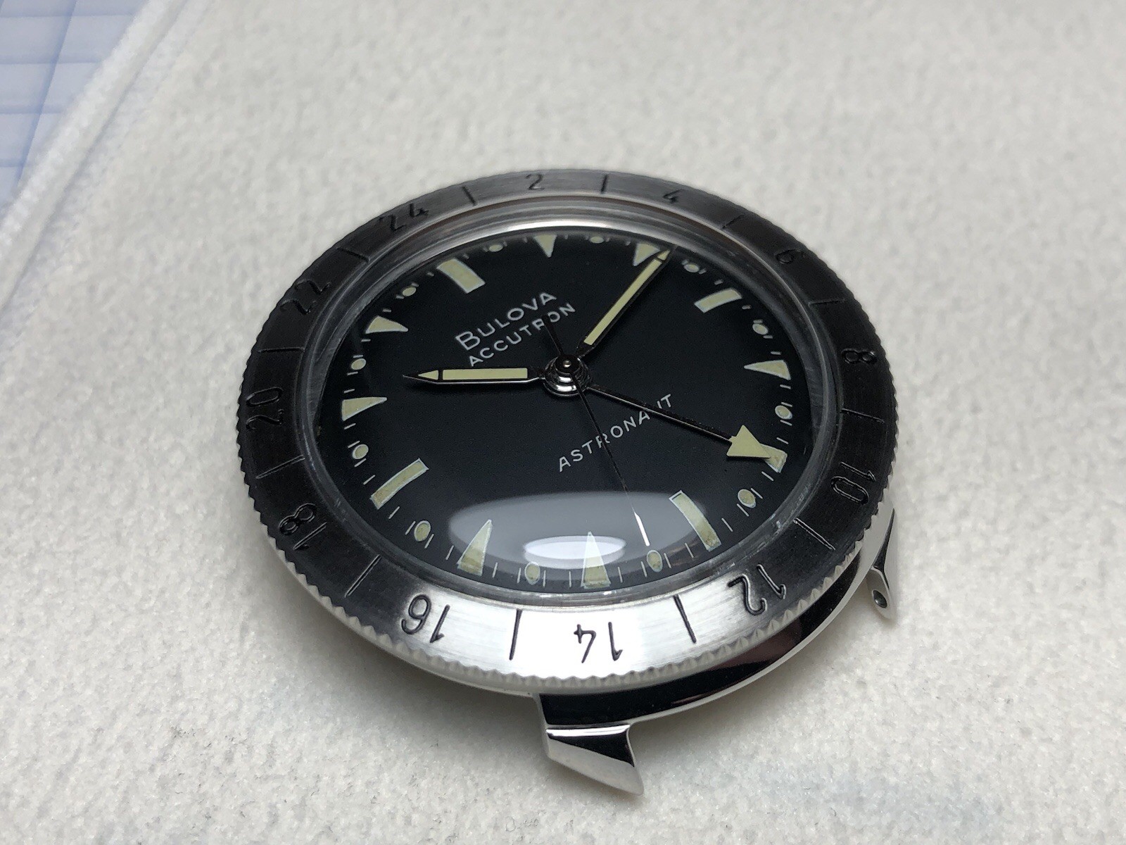 Restored 1966 Bulova Accutron Astronaut GMT Tuning Fork 214HN Men's Watch