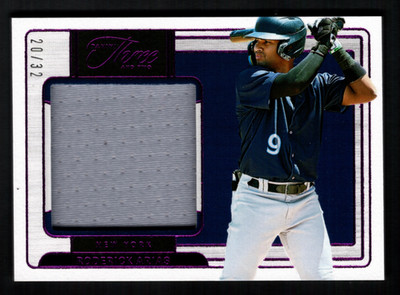 Roderick Arias 2024 Panini Three and Two Prospect Jersey Full Count #/32 Yankees