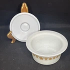 Corning Corelle Vtg Butterfly Gold Butter Tub with Original Plastic Lid by Pyrex