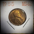 1955-P Lincoln Wheat Cent Uncirculated Red #4