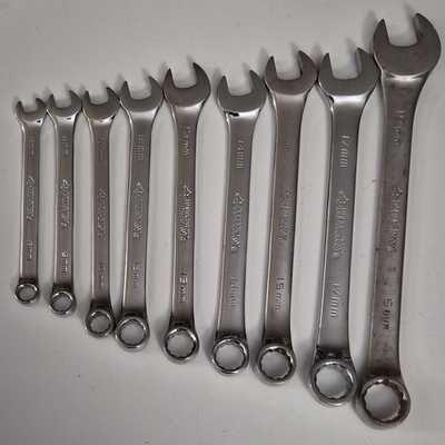 #ad Husky 9pc Metric Combination Wrench Set 8 19mm Steel Non Ratcheting $10.00