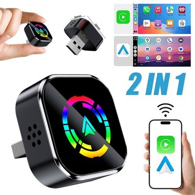 2 In1 AI Smart Box USB for KFZ Carplay Android Auto Car DE NEU