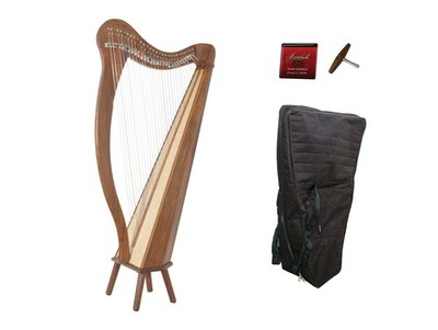 Roosebeck 29-String Minstrel Pedestal Harp w/Chelby Levers & Bag, 5 Panel