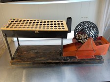 Vintage Bingo Metal Cage Board  Spinner complete