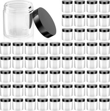 60 Pa 4 Oz Plastic Containers with Lids, Clear Travel Size Leak