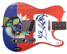 The Dave Matthews Band Stefan Lessard Signed Graphics Guitar w Sketch ACOA