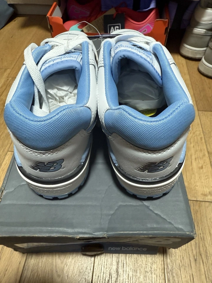 New Balance BB550 Trainers Sneakers Blue White UK 4 Brand New In Box - Image 3 of 4