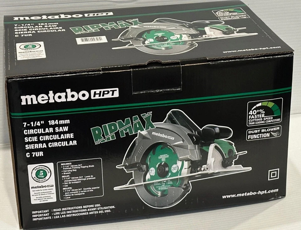 METABO HPT C7UR 7-1/4 INCH PRO CIRCULAR SAW "RIPMAX"