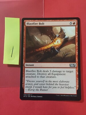 2014 Magic The Gathering Magic 2015 #130 Blastfire Bolt, C, NF, Red ...