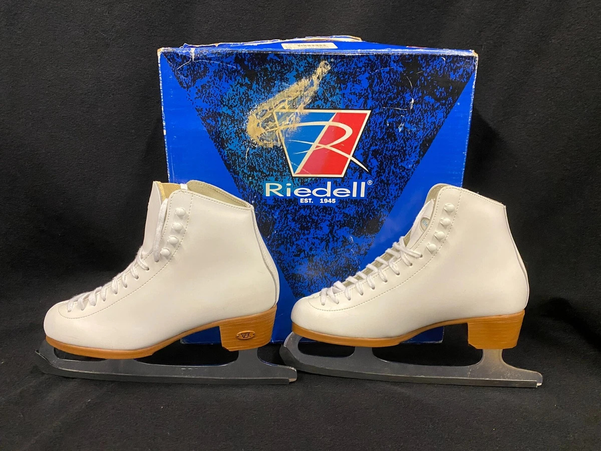 Riedell Figure Ice Skates Model 121 Womens Size 6 M White USA Made