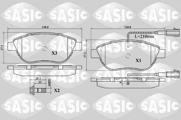 Plaquette de frein avant Fiat Multipla 1.9 JTD 115 et Fiat Stilo 1.6 essence kit de freinage