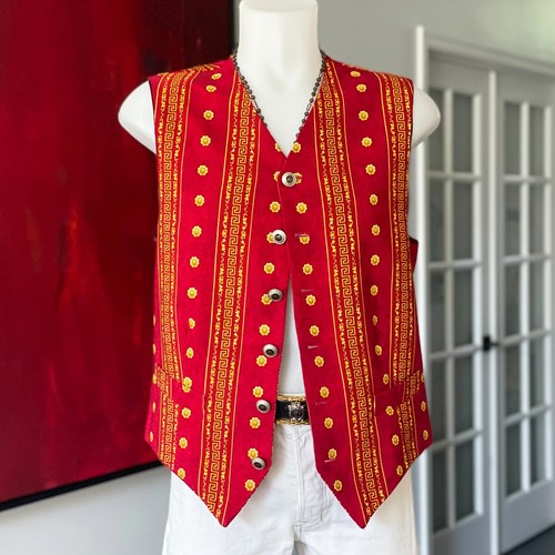 red cotton vest