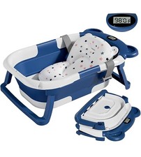 TPN Collapsible Baby Bathtub for Infants to Toddler with Real-time Temp Monit...