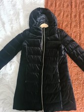 Black Velvet Geox Respira Women Jacket / Long Coat Puffer / Quilted Size 12