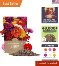 California Giants Zinnia Seeds - 1 lb Pack with 48,000 Blooms of Mixed Colors 110.49 per gallon