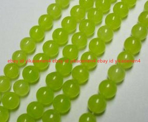 Genuine Natural 6mm Light Green Peridot Gemstone Round Loose Beads 15" AAA - Picture 3 of 12