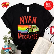 Nyan Cat Apocalypse T-Shirt Funny Meme Retro T Shirt S-5XL