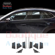 Black stainless Pillar Trim For Mazda CX-30 2020-22 Door Cover Piano Post decor