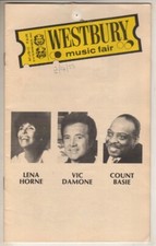 Lena Horne, Count Basie, Vic Damone Playbill 1977  Westbury Music Fair  TICKETS on The Hot Collector