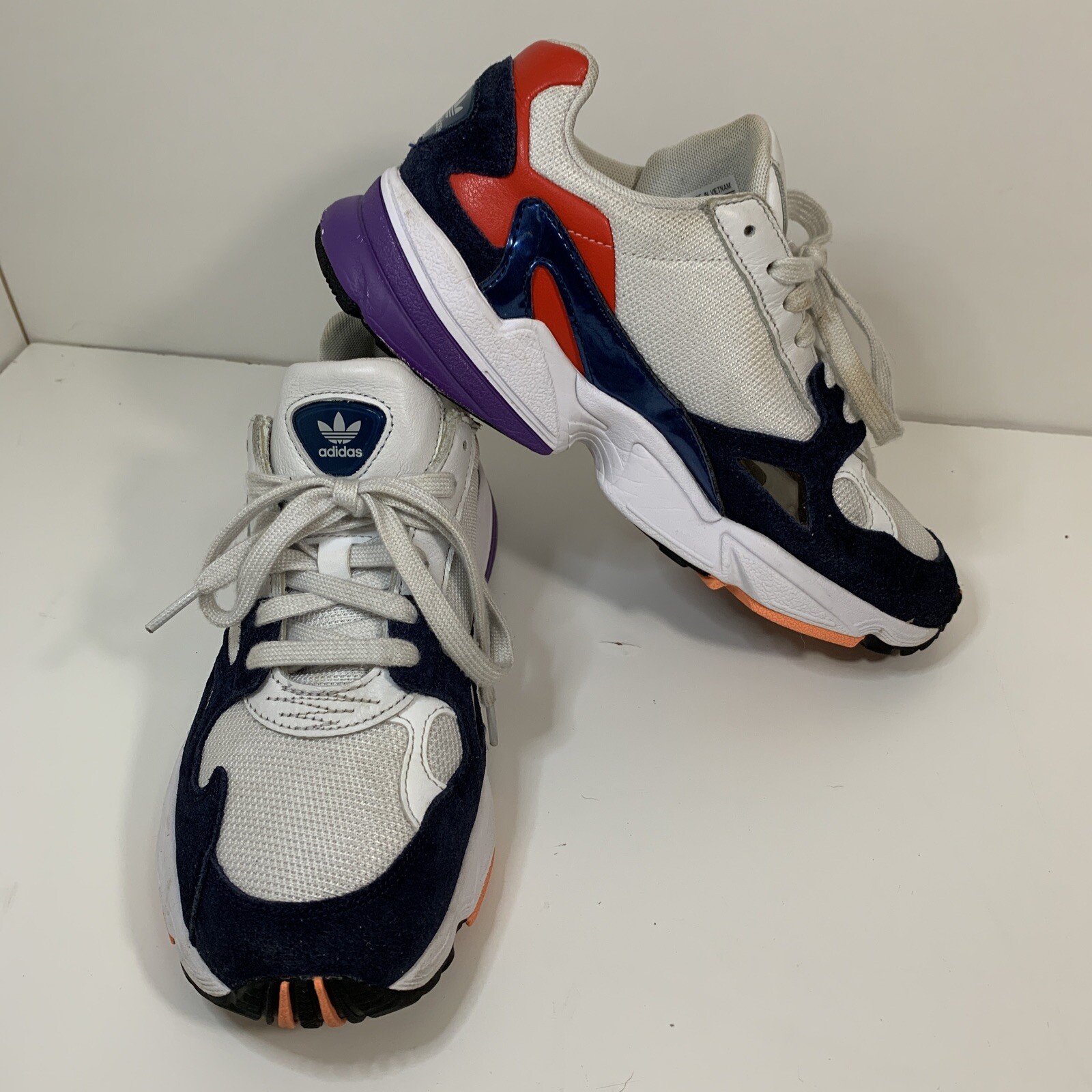Size 8 - adidas Falcon Crystal White Navy 2018 for sale online | eBay