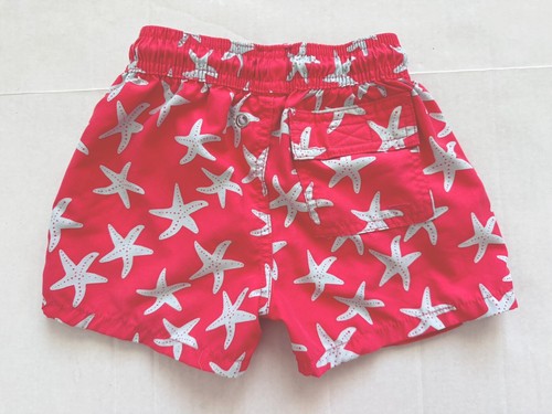 Tom & Teddy Swim Shorts Boys Size 1-2 Rose & Blue Starfish Beach - Picture 2 of 9