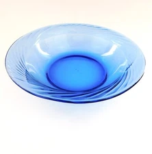Pyrex Blue Swirl Cereal Bowl Glass Vintage