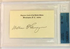 WILLIAM REHNQUIST Signed Autograph US Chief Justice Beckett JSA Encapsulated WILLIAM REHNQUIST Signed Autograph US Chief Justice Beckett JSA Encapsulated