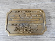  VERY RARE Vintage Curtis Steam Turbine General Electric Metal Belt Buckle