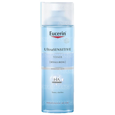 Eucerin Toner Hyaluron UltraSensitive Moisturize Skin Dissolve Dirt Sebum 200 ml