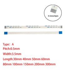 6Pin 0.5mm Pitch FFC FPC Flexible Flat Cable AWM VW-1 20624 80C 60V Same Side