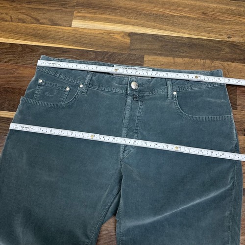 Jacob Cohen PW688 Comfort Corduroy Pants Grey/Green Mens Size 38 - Picture 11 of 12