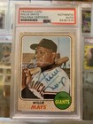 1968 Topps Willie Mays PSA DNA signed Autographed Authentic Card Giants