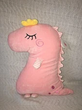 Jax & Olivia 18" Super Soft Plush Pink Dinosaur Hug Pillow Plush Stuffed Animal