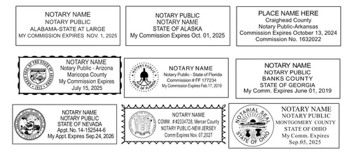 Notary  Self Ink Stamp-Personalized Notary  Self Ink Stamp-Custom Any State Nota