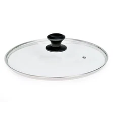 12" Stainless Glass Lid for Frying Pan Skillets Tempered Replacement Cover