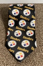 NFL Pittsburgh Steelers Ralph Marlin 1999 Polyester Tie 60  L 3.75W
