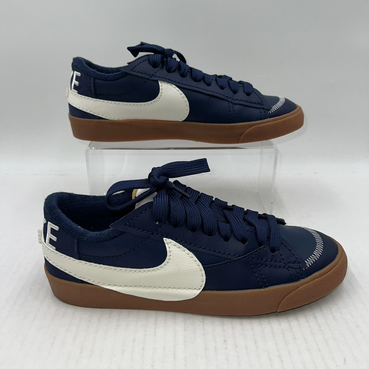 Men's Sz 9.5 Nike Blazer Low '77 Jumbo WNTR Midnight Navy/Sail (DR9865 400)