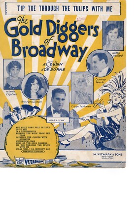 TIP TOE THROUGH THE TULIPS  Sheet Music, Uke Tab & Lyrics  1920