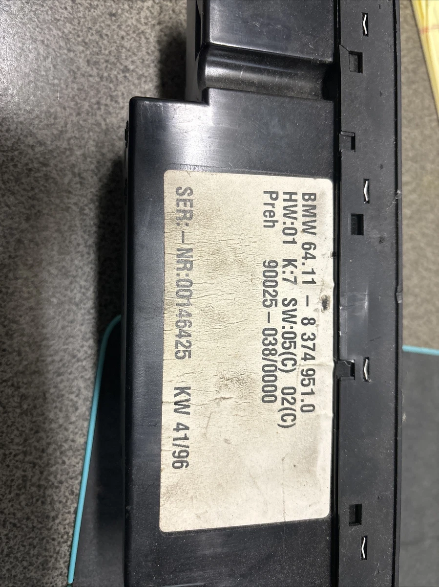 Bmw 64118374951 Heater Control Panel | eBay