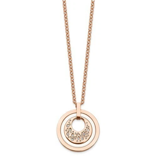 *NUEVO* Collar Cincel Pulido Rosa IP Cristal y Cerámica SRN2240-27.75 Foto 2 de 4