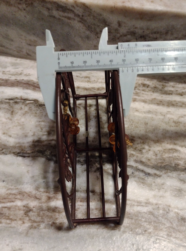 Vintage 3D Jewel Grapes Brown Metal Napkin Holder Rustic Green Leaf - Picture 8 of 8