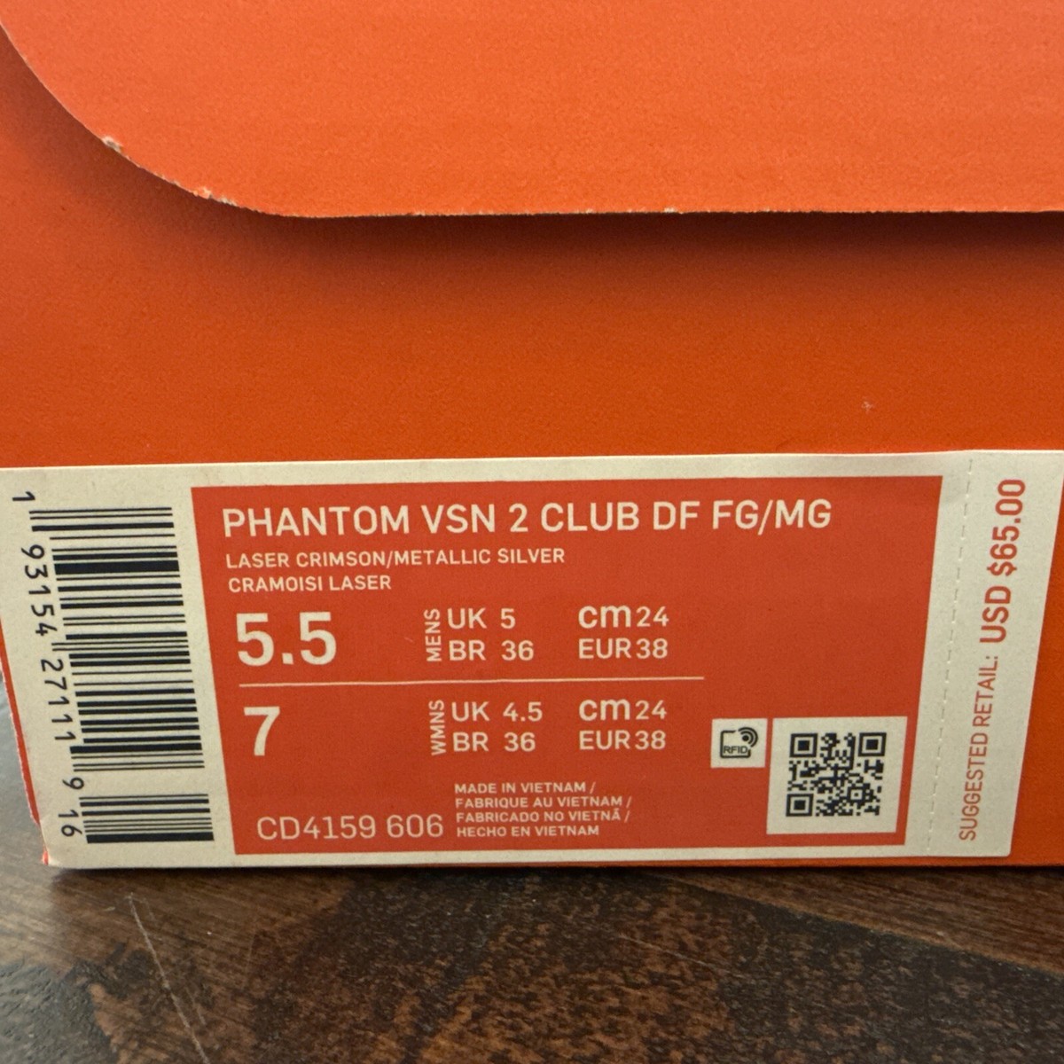 New Nike Phantom Vision Club DF FG/MG Soccer Football Cleats Men's Size 