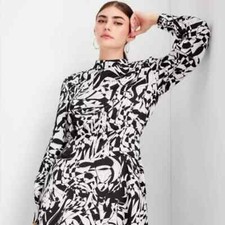 NEW Future Collective KAHLANA BARFIELD BROWN Target Abstract Print Dress Small
