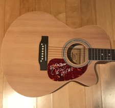 * ROB PARISSI * signed acoustic guitar * WILD CHERRY * PLAY THAT FUNKY * COA 1