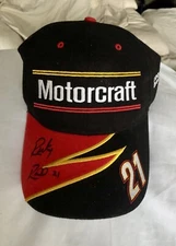 Vintage Motocraft    Autographed Adjustable Black/Red Cap One Size New